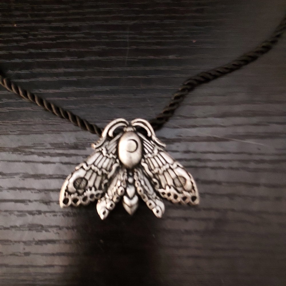 Deaths head hawk moth necklace